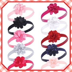 🌹New🌹10- Satin Flower Headbands🌹